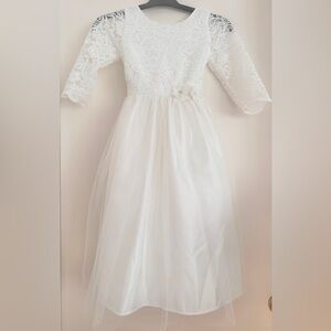 Elegant White Lace Dress